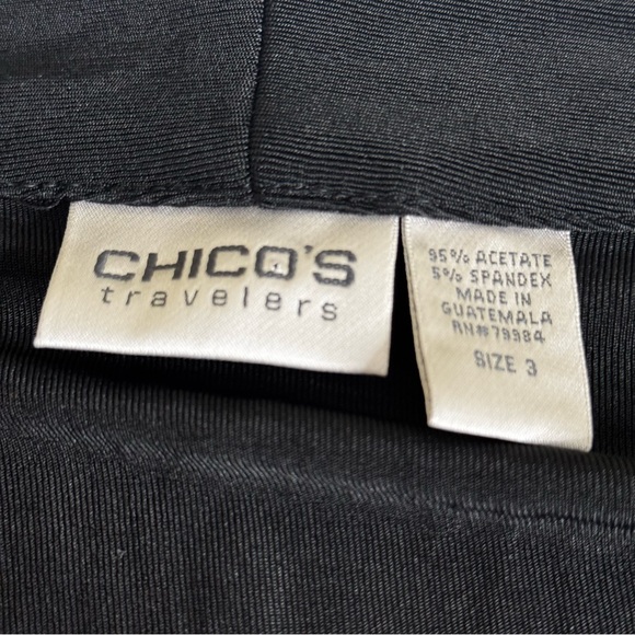 2pc Chico's Travelers Outfit Open Front Cardigan Patterned Crop Pants 3 XL 16 - Picture 5 of 15